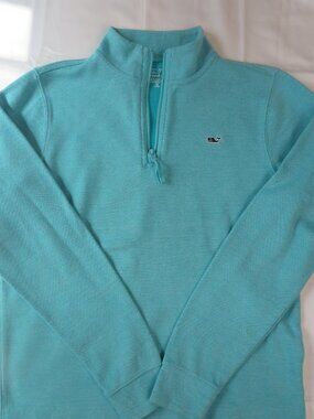 Vineyard Vines Boys Quarter-Zip | Seafoam Green | Size M